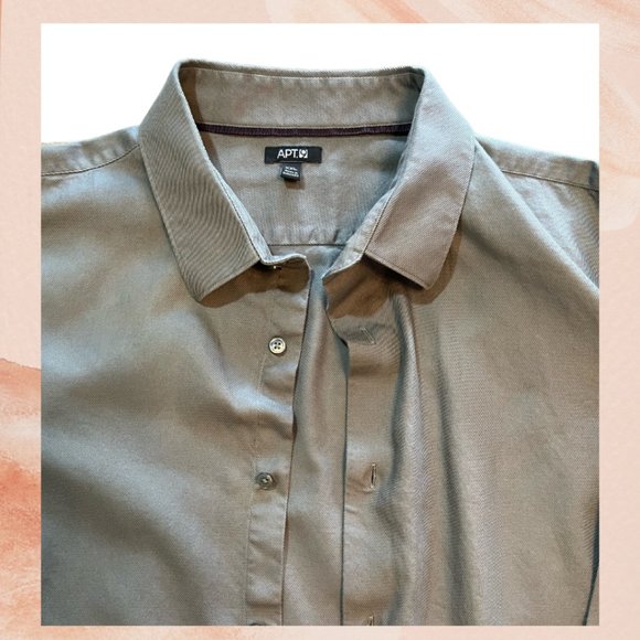 Apt. 9 Gray Soft Long Sleeve Button-Down Shirt - Picture 2 of 4
